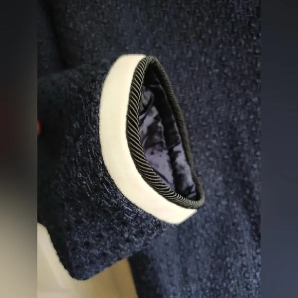 New Self-Portrait Navy and White Tweed Blazer Short Set - Picture 9 of 16